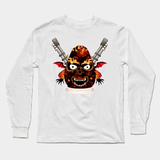 Spooky Halloween Pumpkin Head Long Sleeve T-Shirt